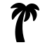 Silhouette of a palm tree icon.
