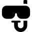 Minimalist icon of person with sunglasses and hat.