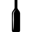 Silhouette of a wine bottle on a white background.